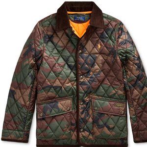 Ralph Lauren Polo Big Boys Quilted Car Coat Jacket